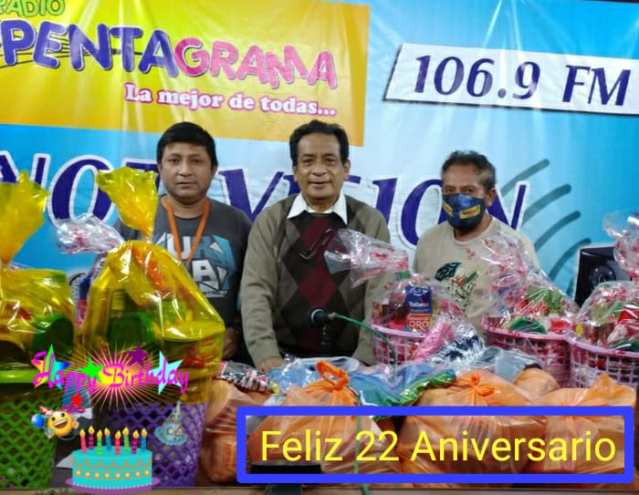 RADIO PENTAGRAMA LLEVO ALEGRIA A SUS MILES DE RADIOESCUCHAS AL CELEBRAR 22 AÑOS EN EL AIRE